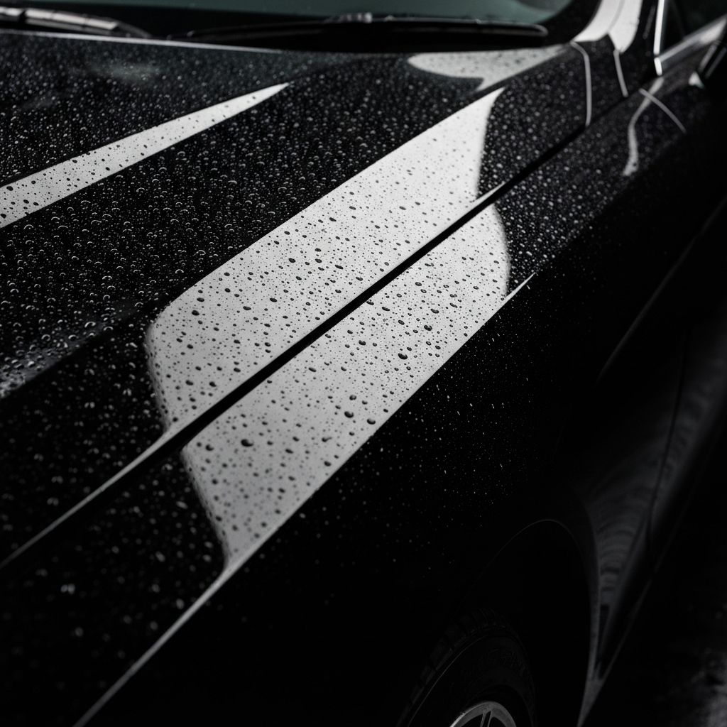 Detailing czarnego samochodu - efekt lustrzany